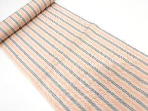 アンティーク　縞模様織出し八寸帯地反物